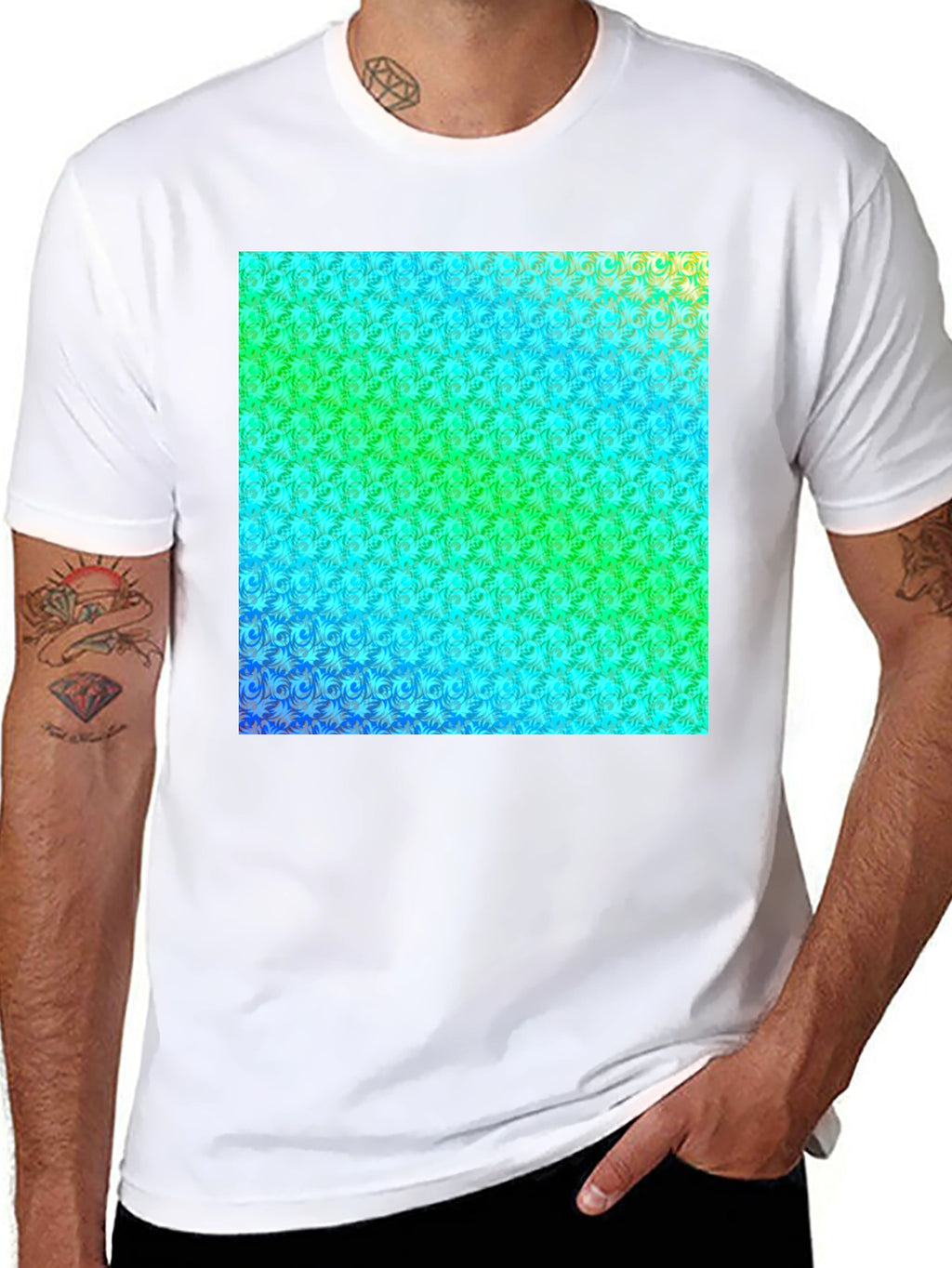 Vibrant Patterned Tee - Modern Graphic Design T-Shirt