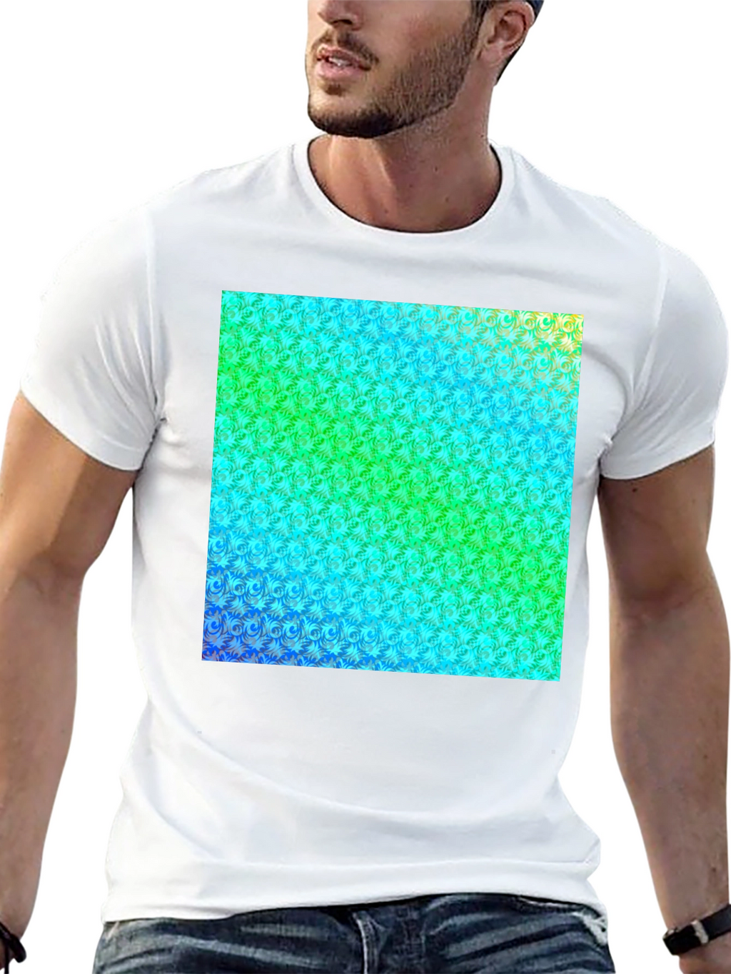 Vibrant Patterned Tee - Modern Graphic Design T-Shirt