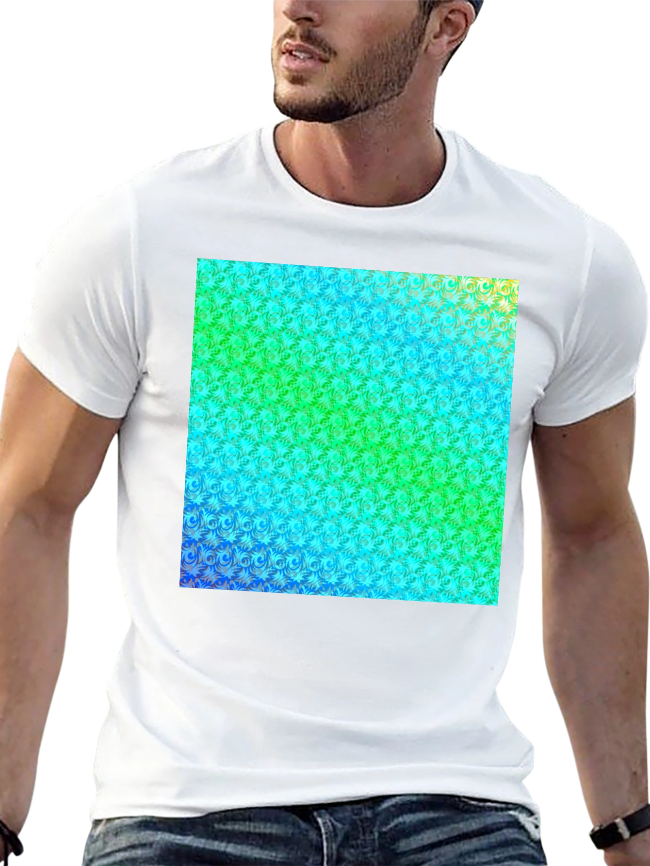 Vibrant Patterned Tee - Modern Graphic Design T-Shirt