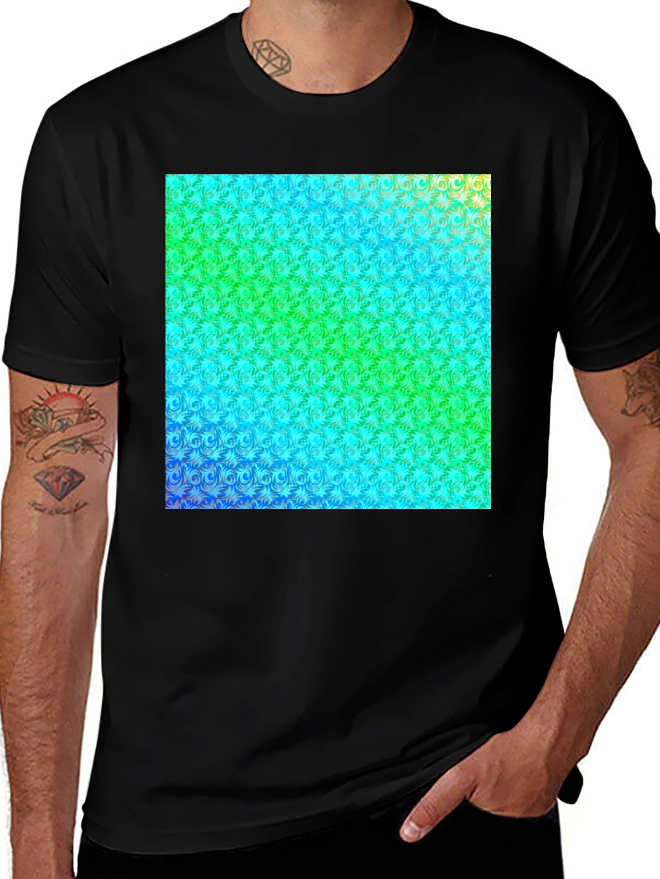 Vibrant Patterned Tee - Modern Graphic Design T-Shirt