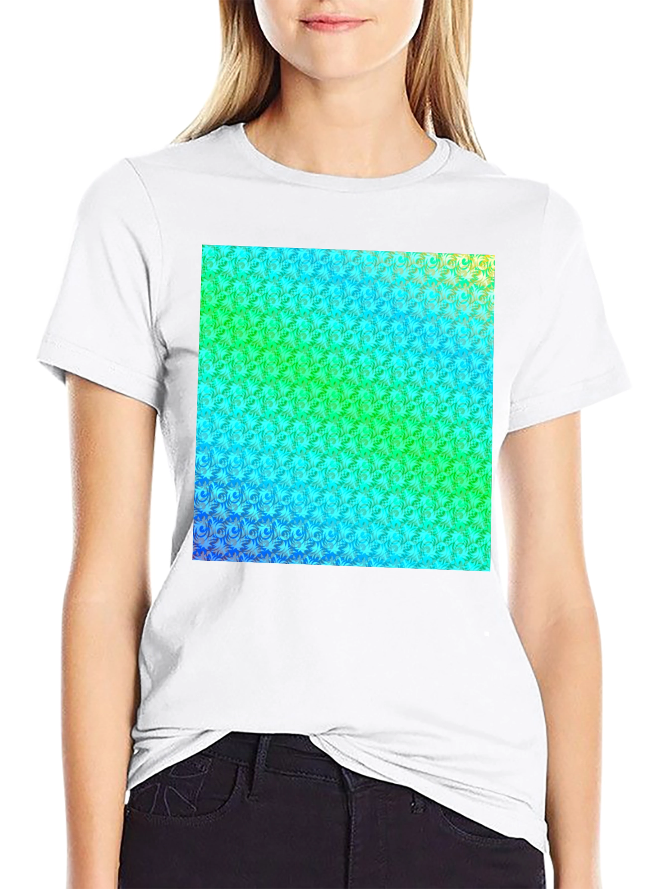 Vibrant Patterned Tee - Modern Graphic Design T-Shirt