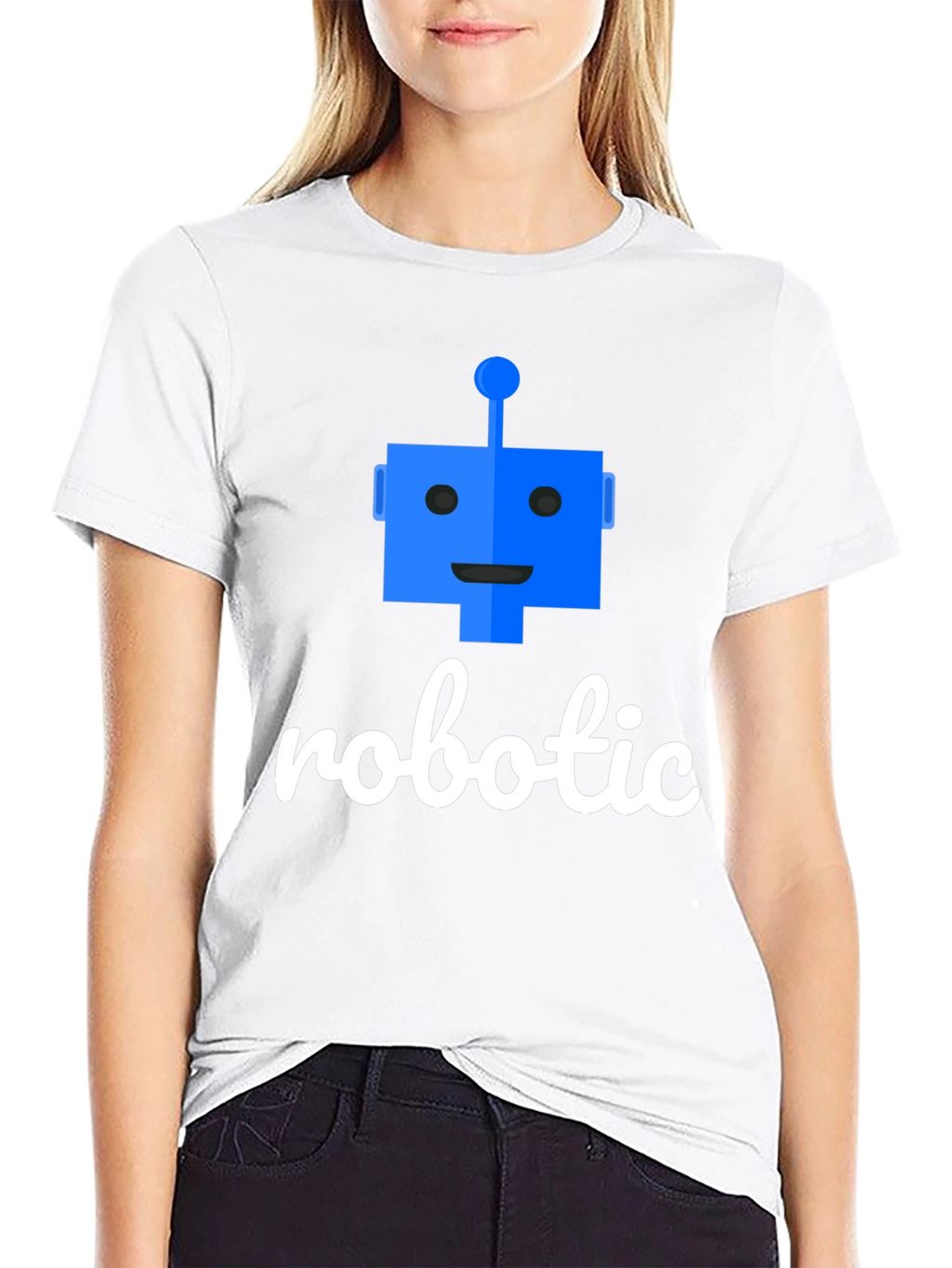 Robotic T-Shirt - Black Cotton Blend Tee