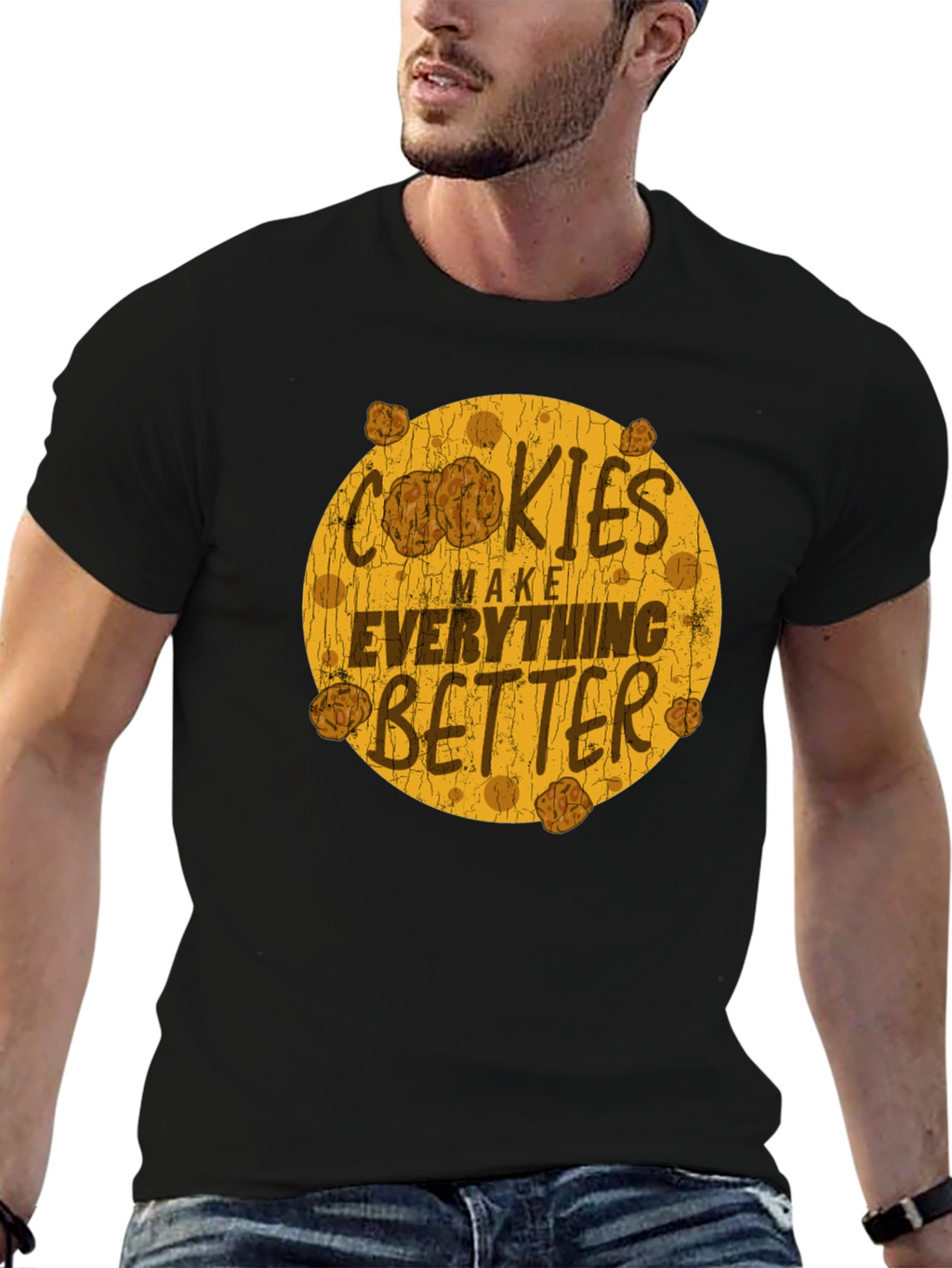 Cookies Make Everything Better Black Graphic Tee