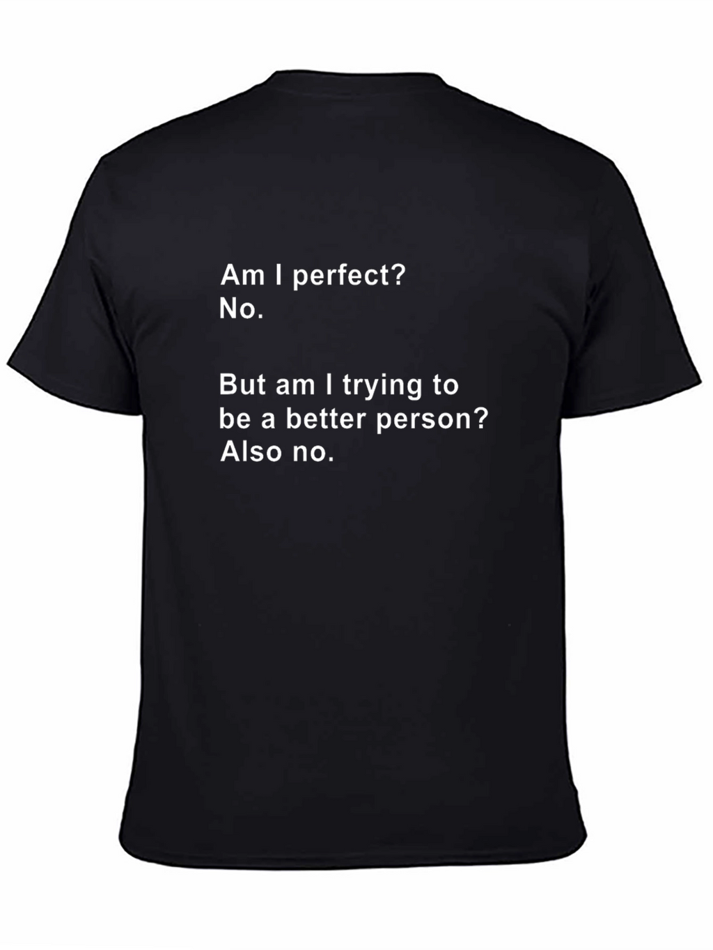 Humorous T-Shirt: Am I Perfect? No.
