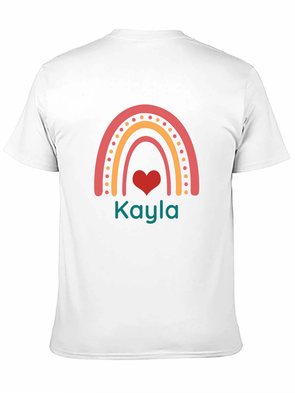 Kayla Rainbow Heart Graphic Tee - Trendy Casual Shirt