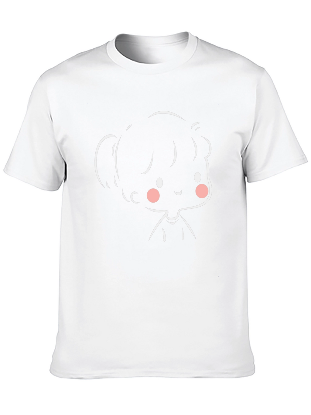 Cute Cartoon Girl Black T-Shirt