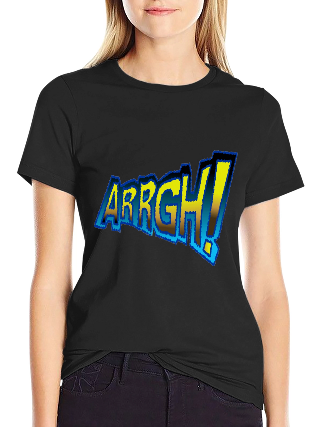 ARRGH! Graphic Tee - Black Cotton T-Shirt
