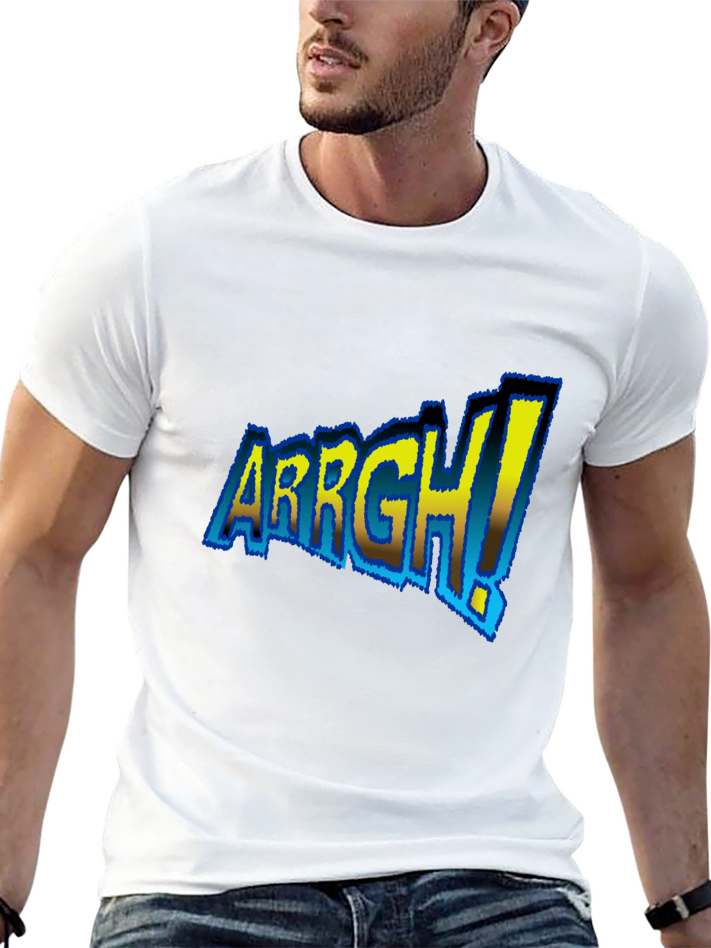 ARRGH! Graphic Tee - Black Cotton T-Shirt