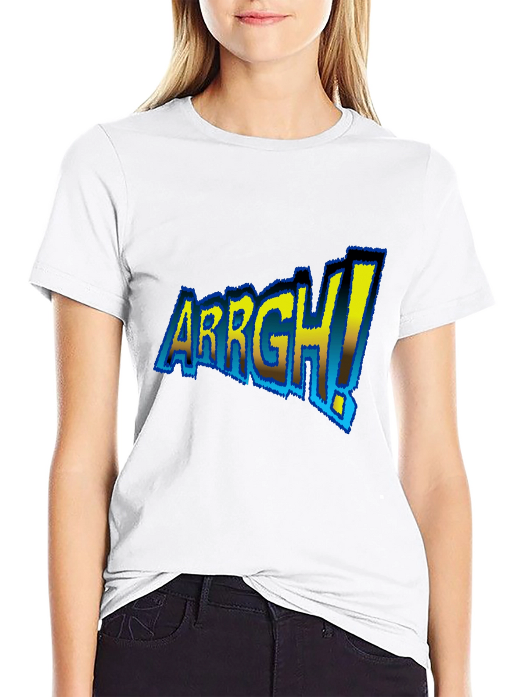 ARRGH! Graphic Tee - Black Cotton T-Shirt