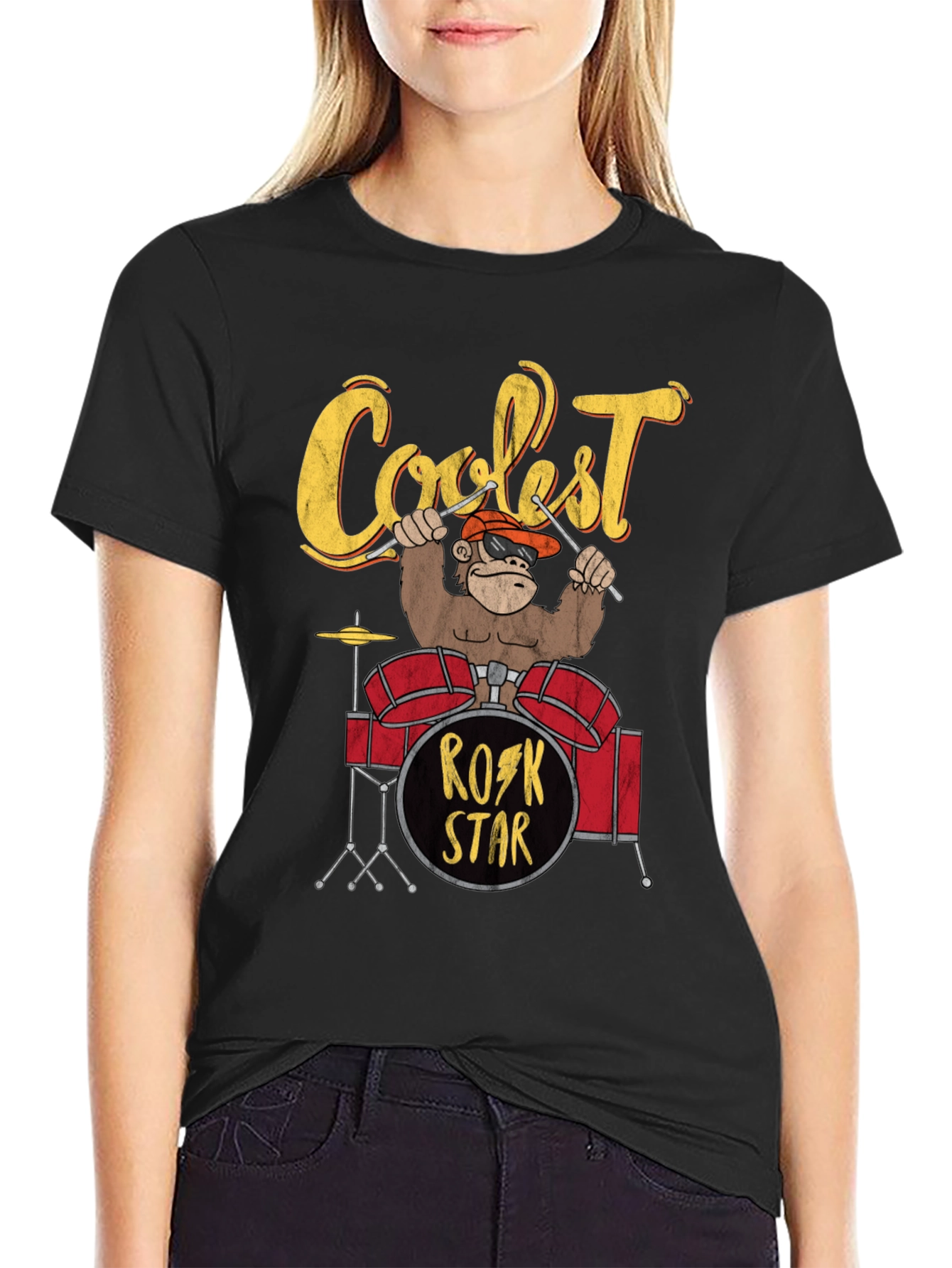 Coolest Rock Star Monkey T-Shirt