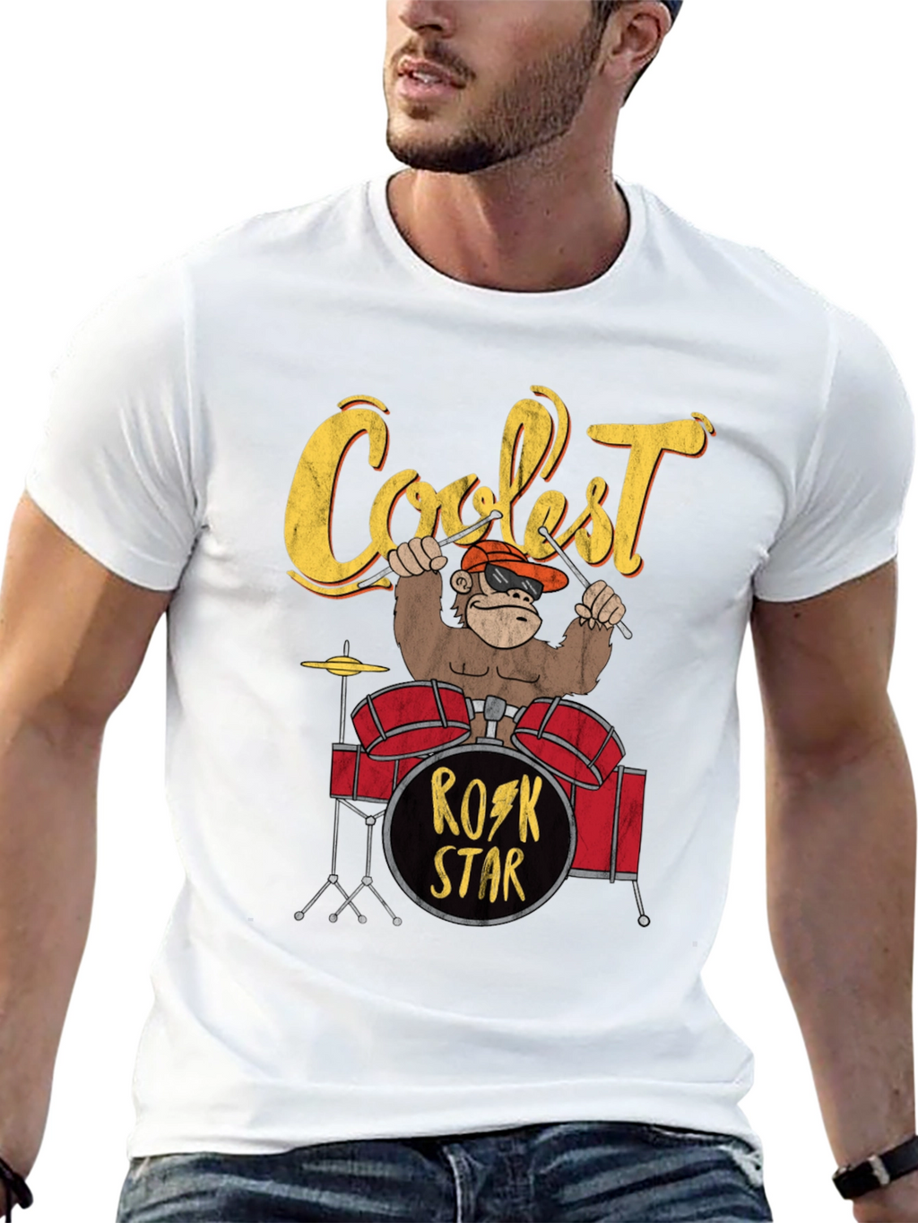 Coolest Rock Star Monkey T-Shirt