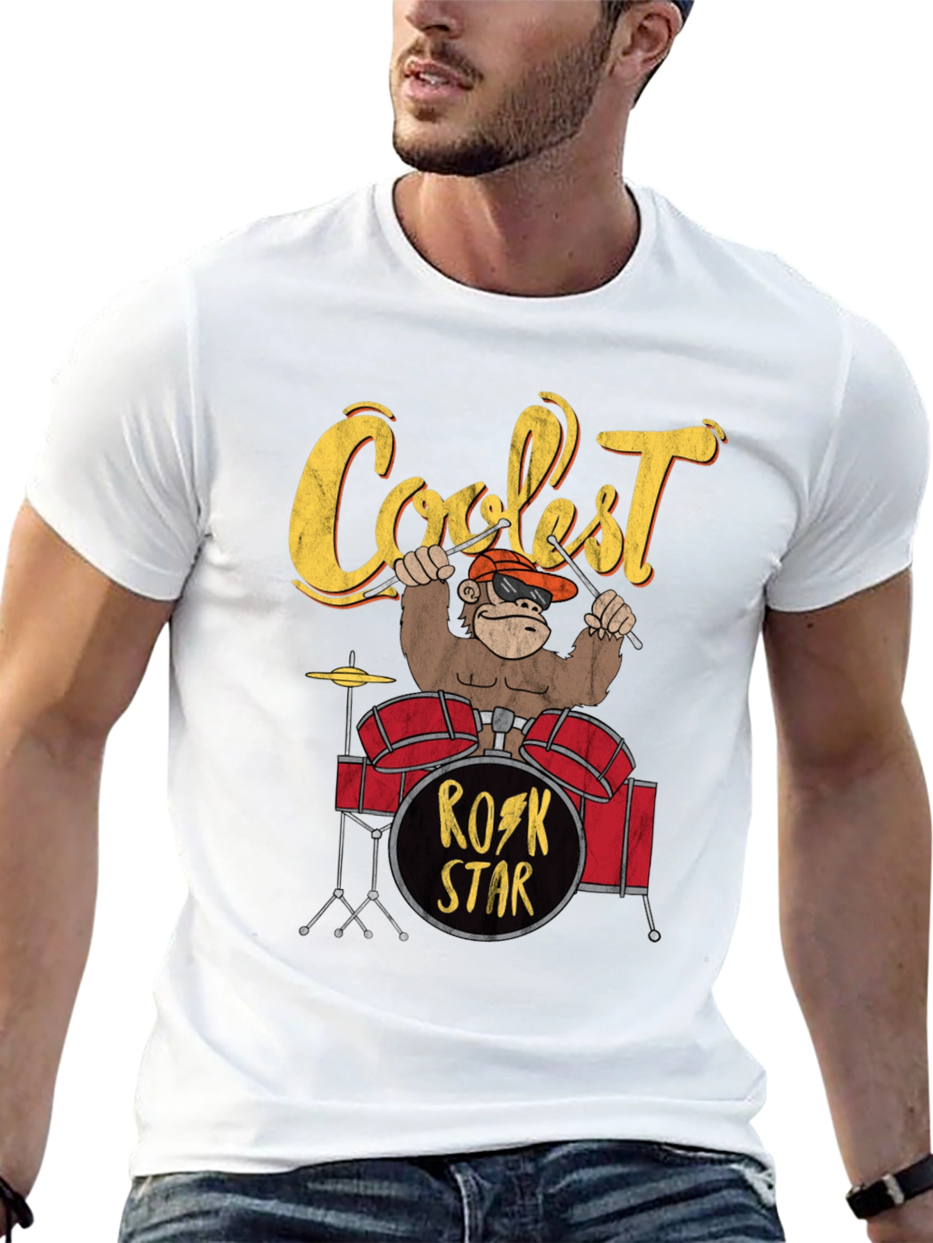 Coolest Rock Star Monkey T-Shirt