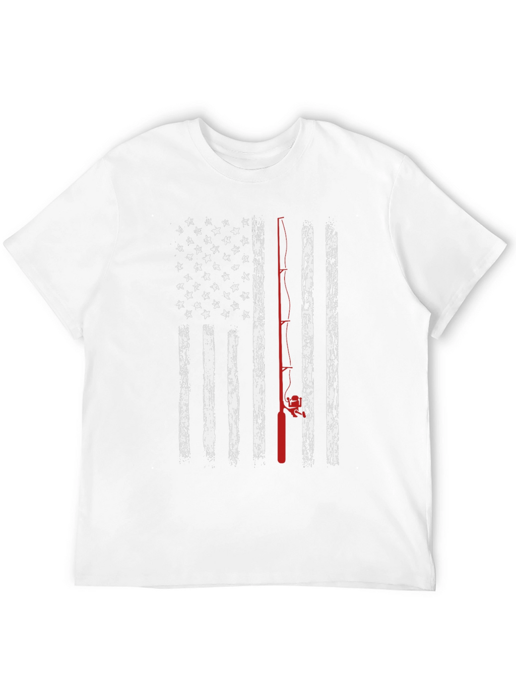 Fishing American Flag Graphic Tee