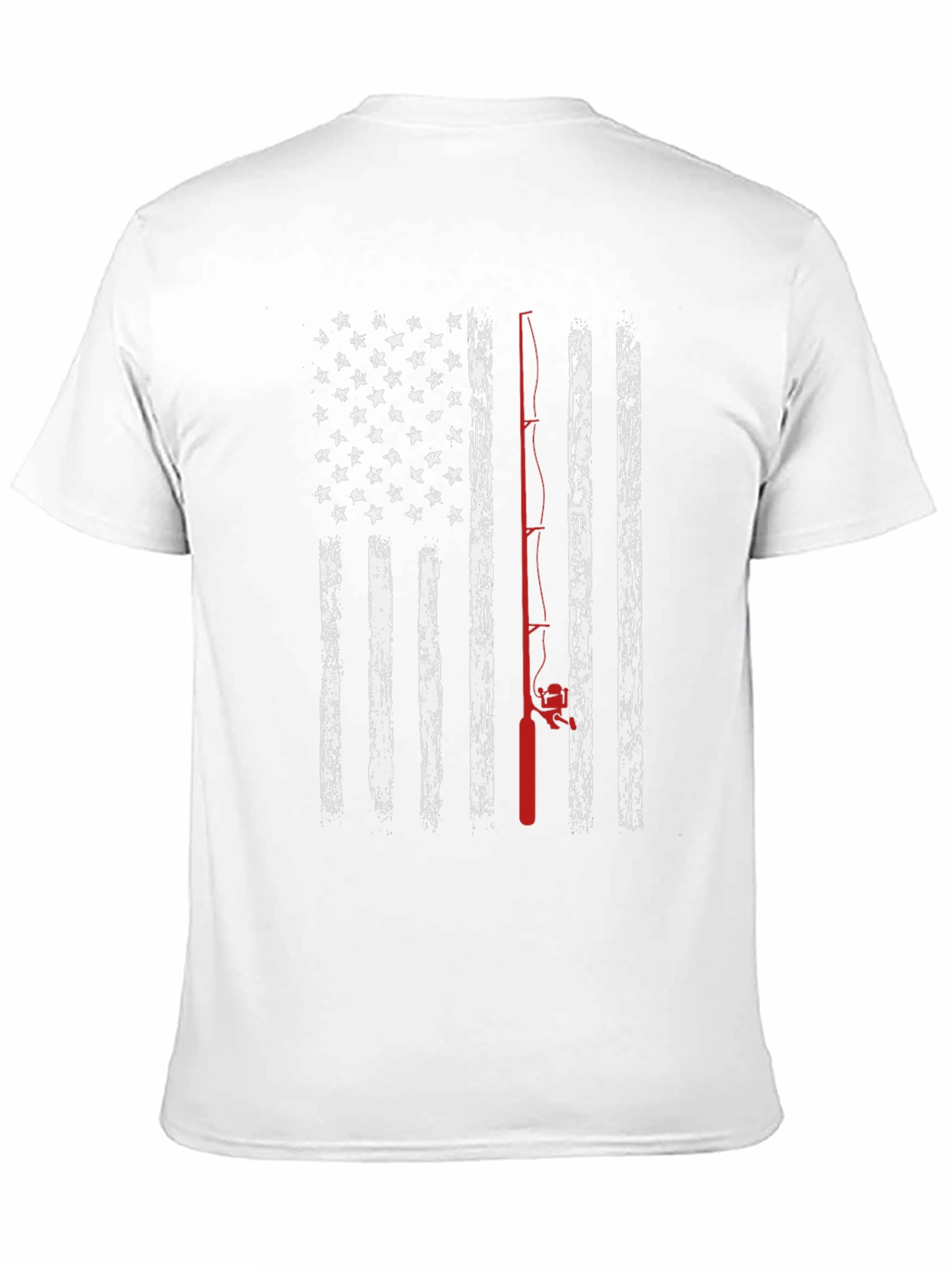 Fishing American Flag Graphic Tee