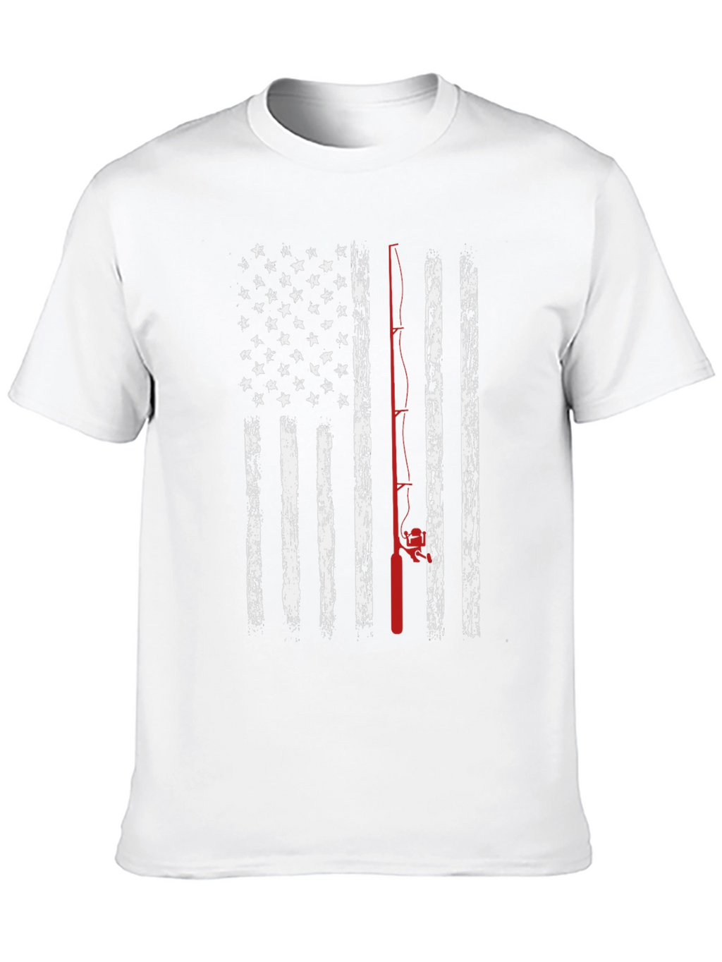Fishing American Flag Graphic Tee