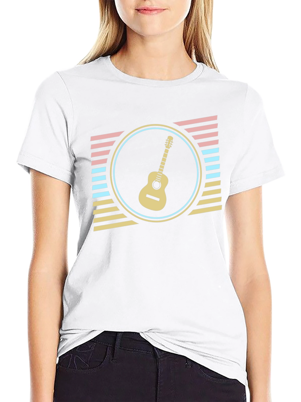 Retro Guitar T-Shirt - Music Lover Tee