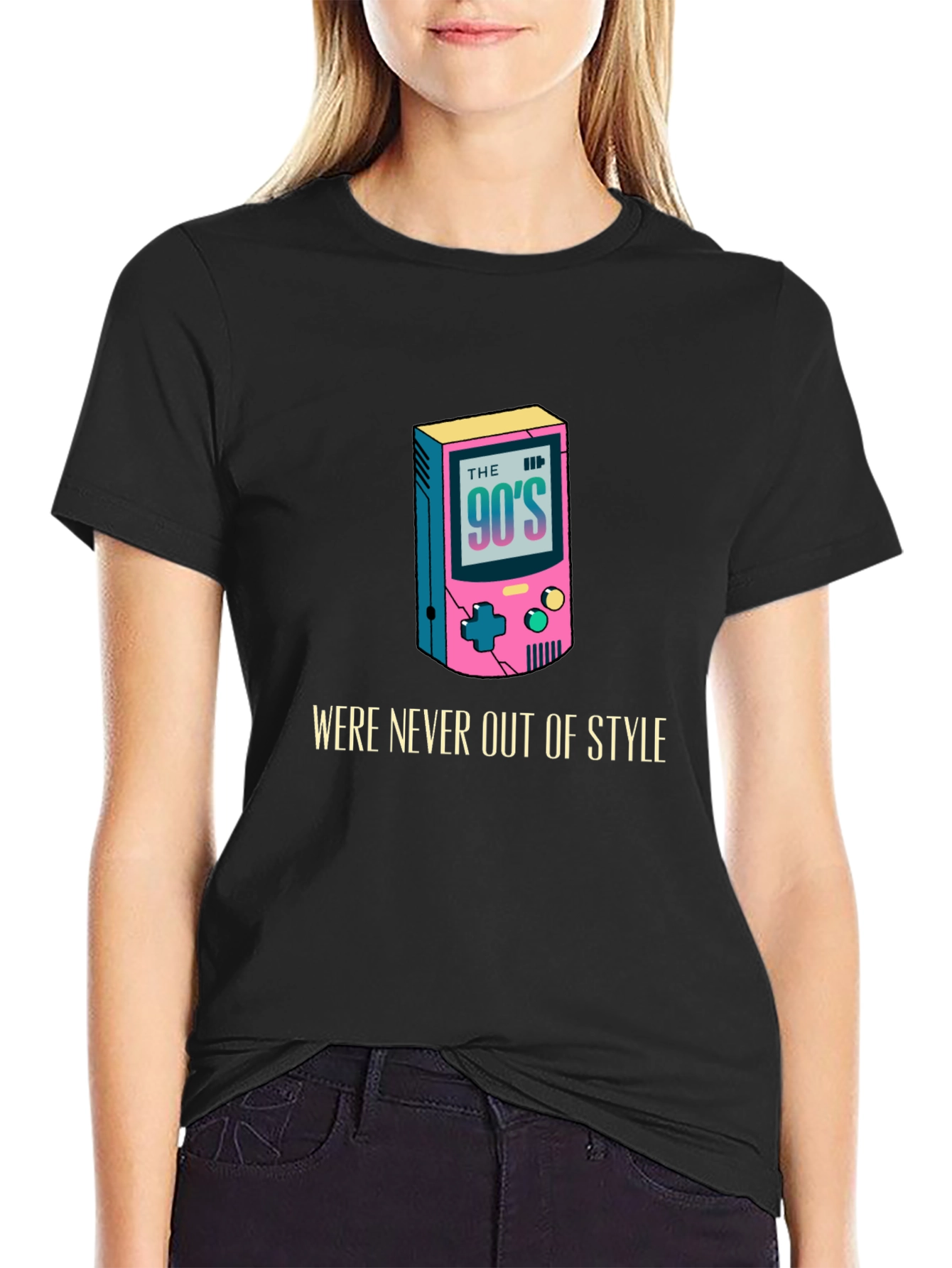 90s Style Graphic Tee - Classic Retro Game Console Shirt