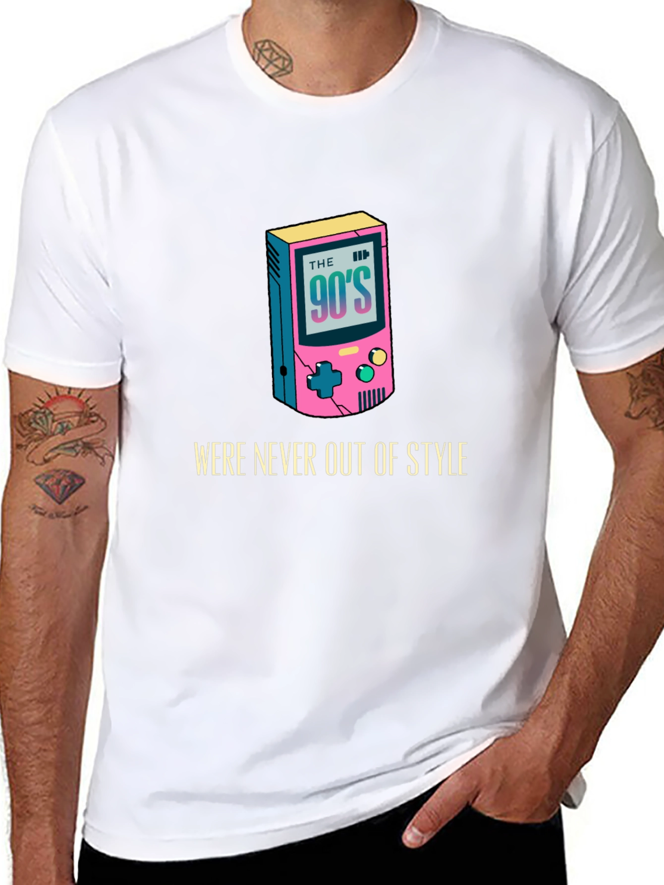 90s Style Graphic Tee - Classic Retro Game Console Shirt