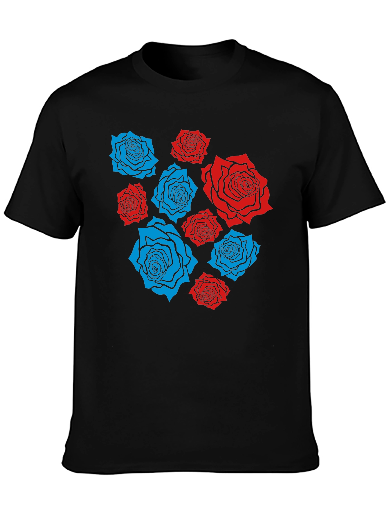 Rose Print T-Shirt - Stylish Casual Wear