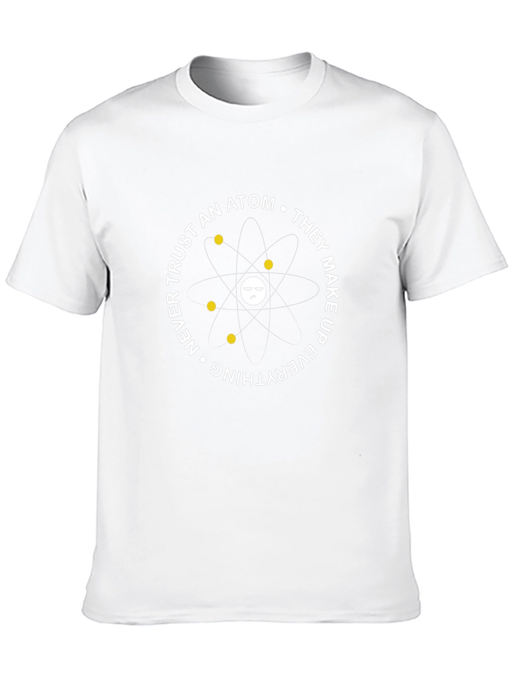 Funny Science Atom Graphic T-Shirt - Black