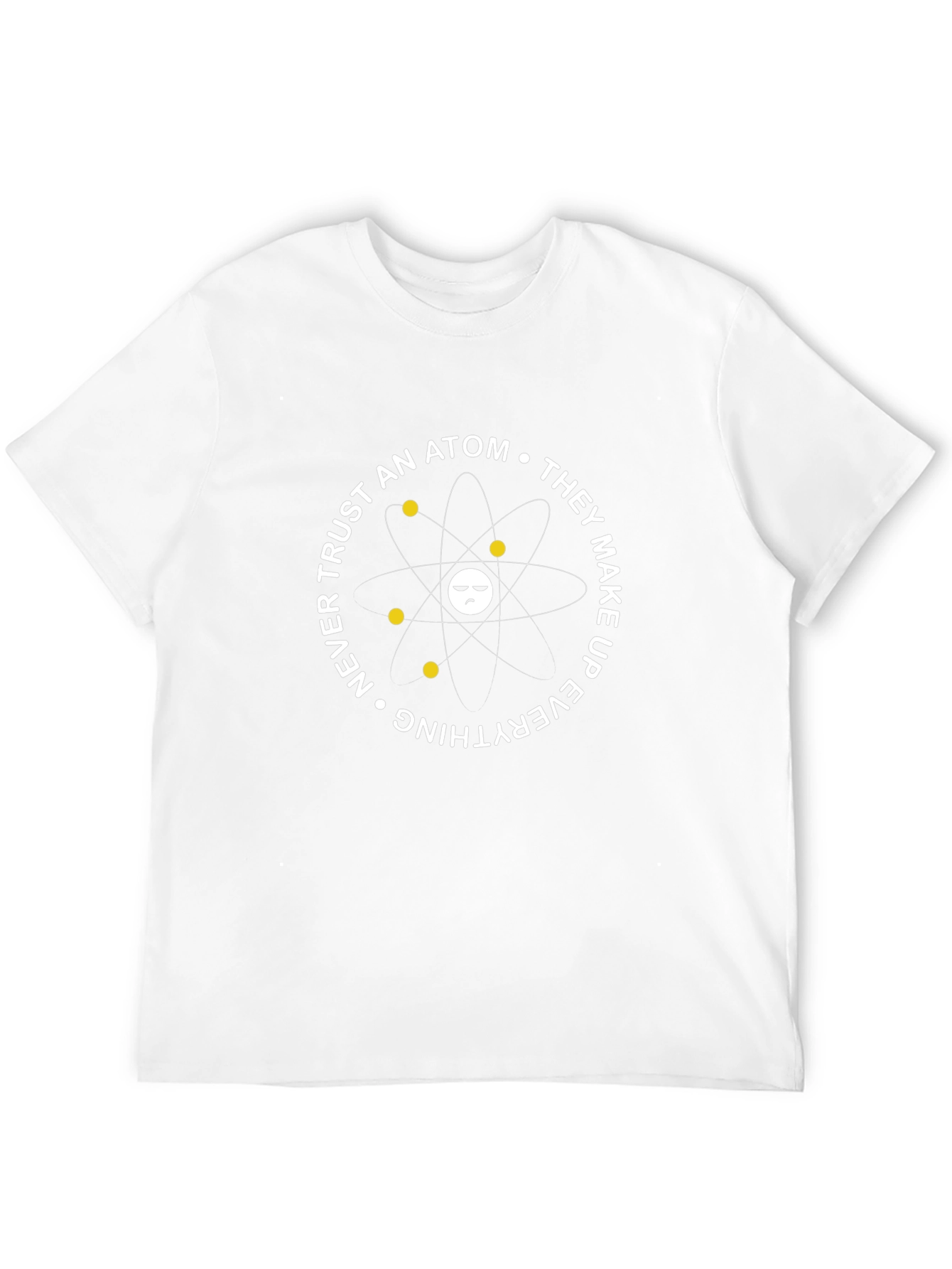 Funny Science Atom Graphic T-Shirt - Black