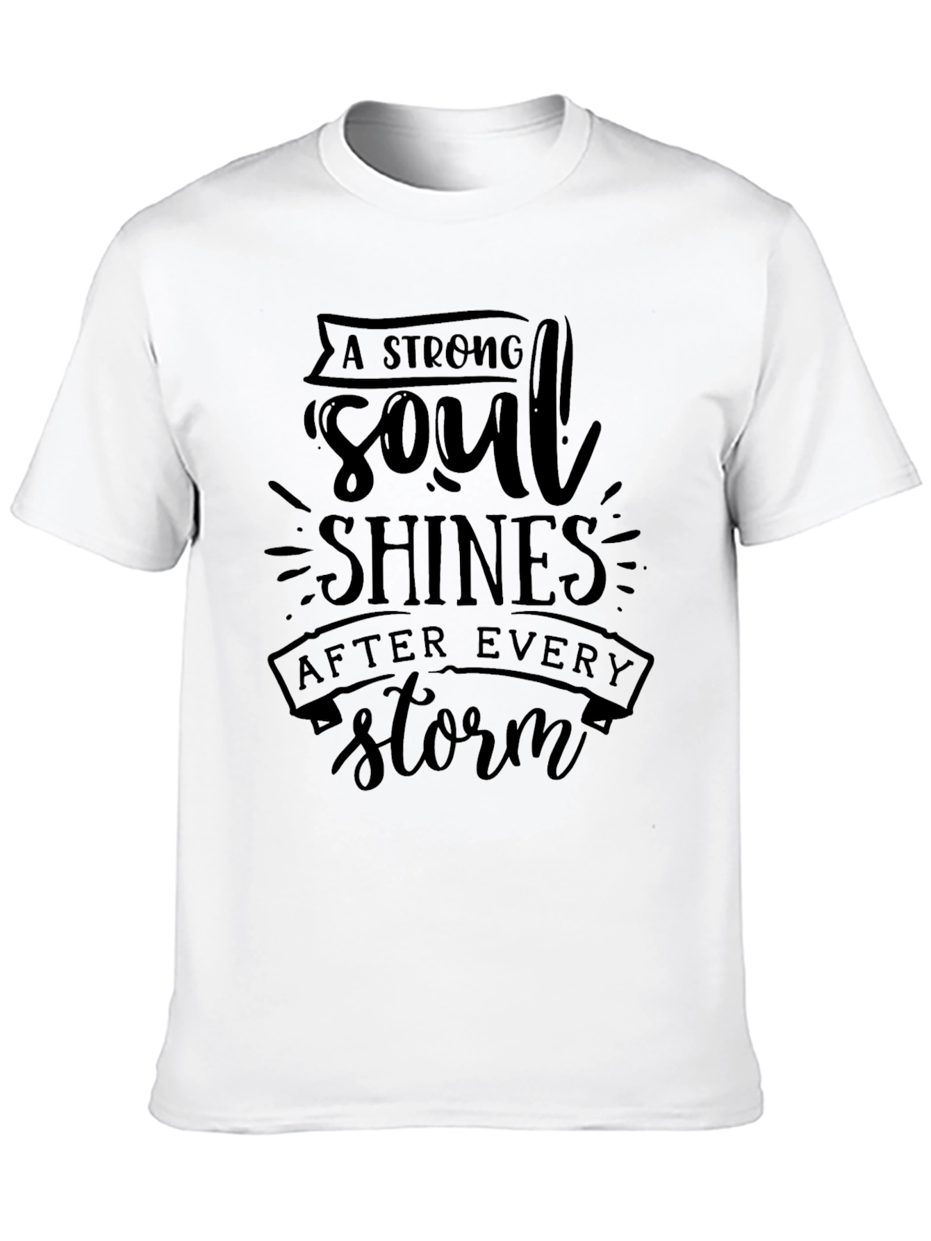 Strong Soul Shines Black T-Shirt