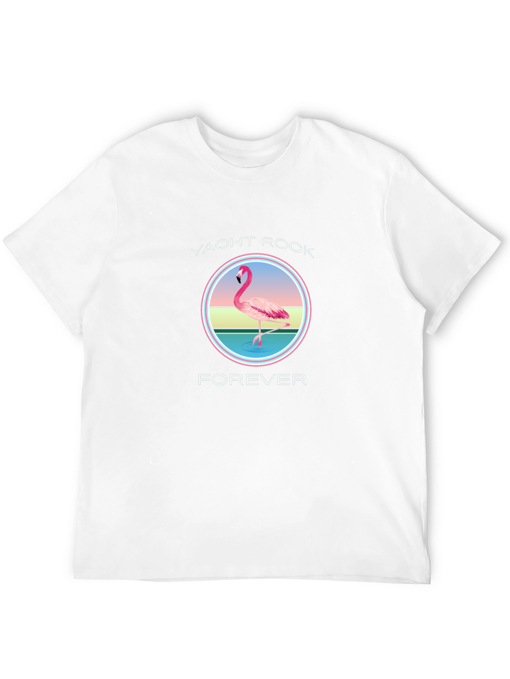 Yacht Rock Forever Flamingo Graphic T-Shirt