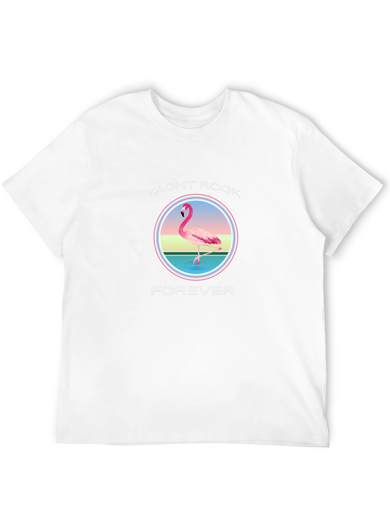 Yacht Rock Forever Flamingo Graphic T-Shirt