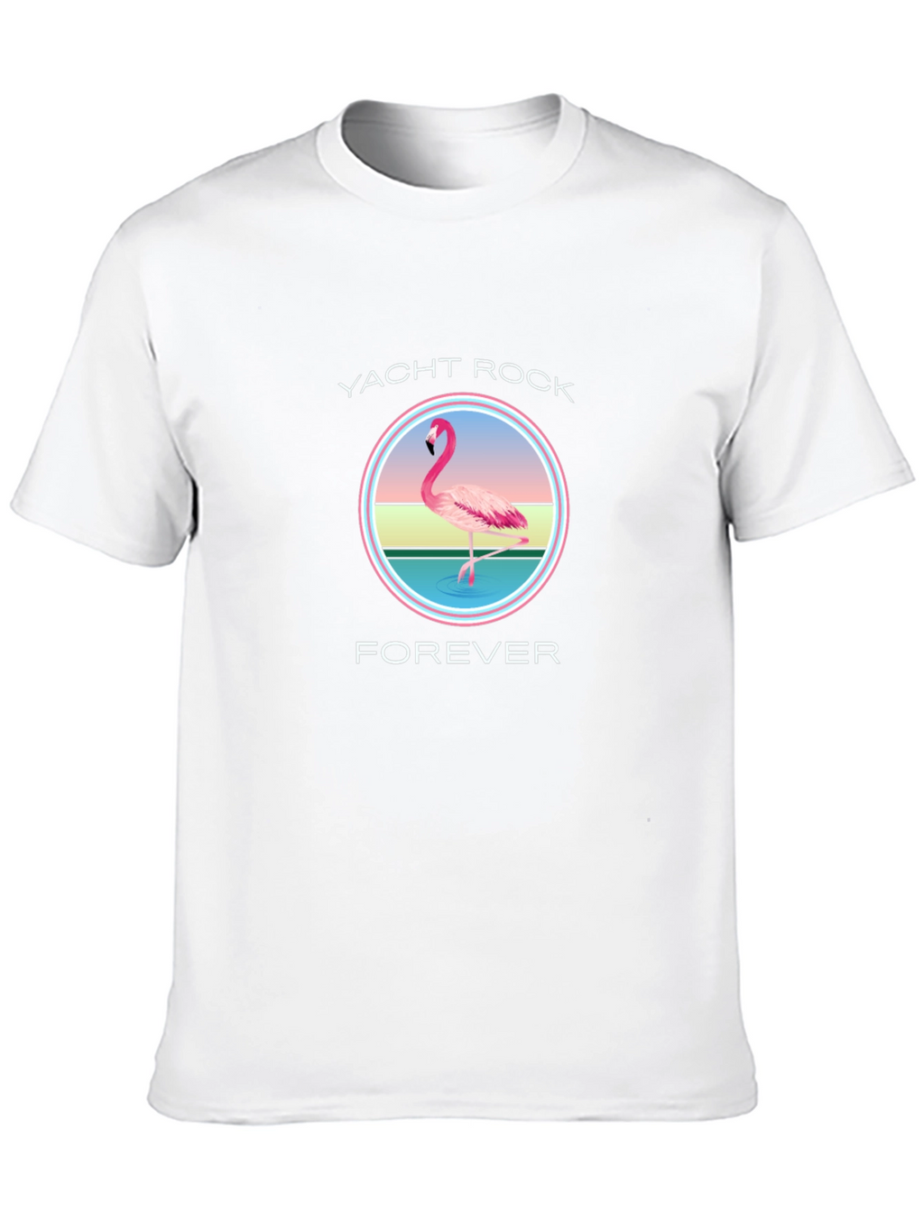 Yacht Rock Forever Flamingo Graphic T-Shirt