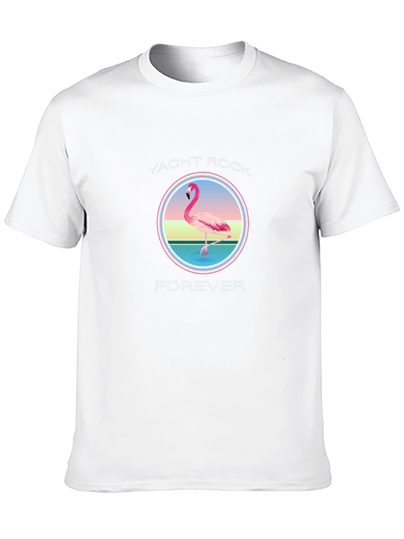 Yacht Rock Forever Flamingo Graphic T-Shirt