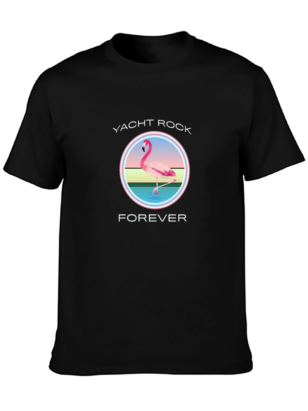 Yacht Rock Forever Flamingo Graphic T-Shirt