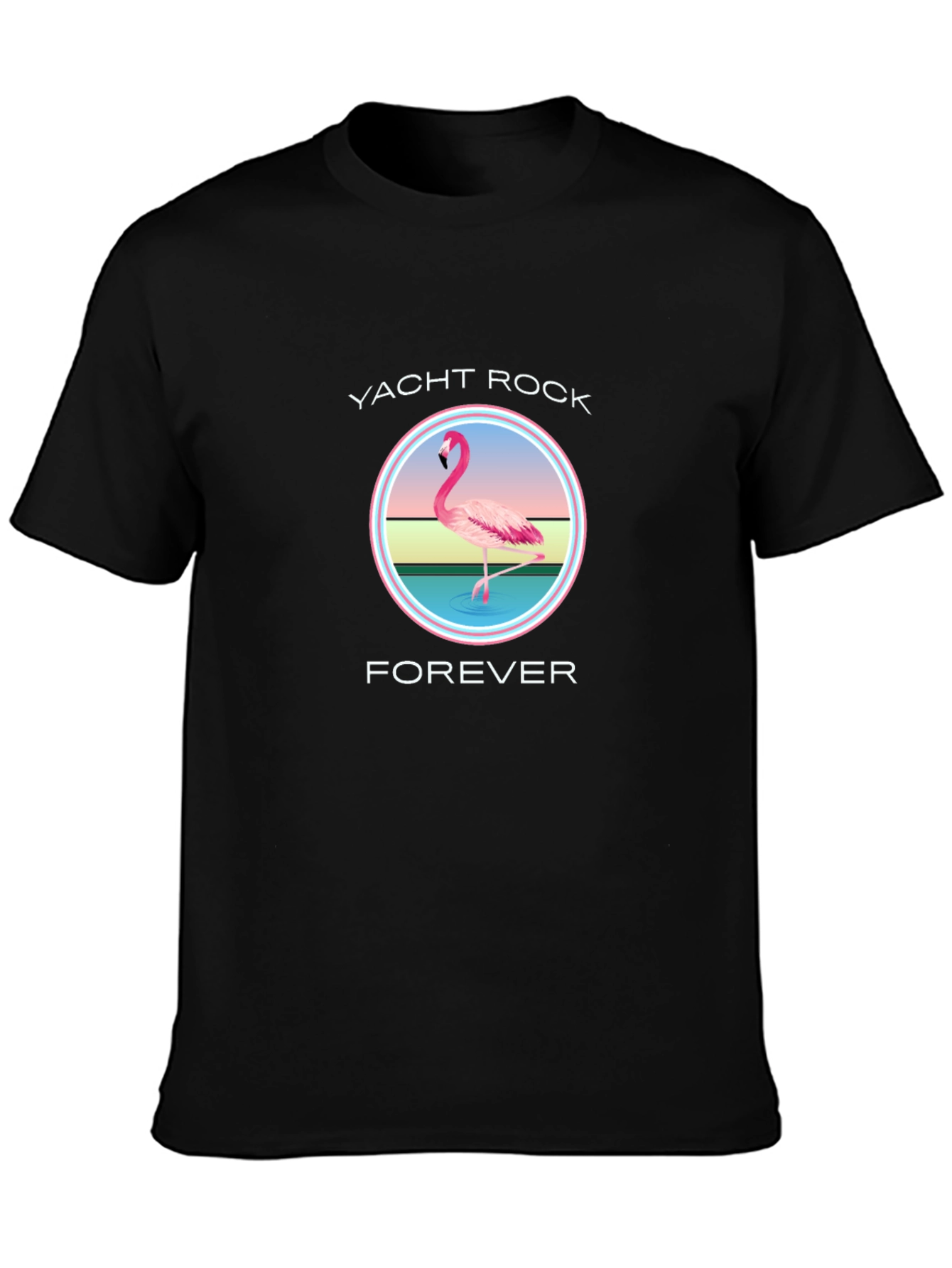 Yacht Rock Forever Flamingo Graphic T-Shirt