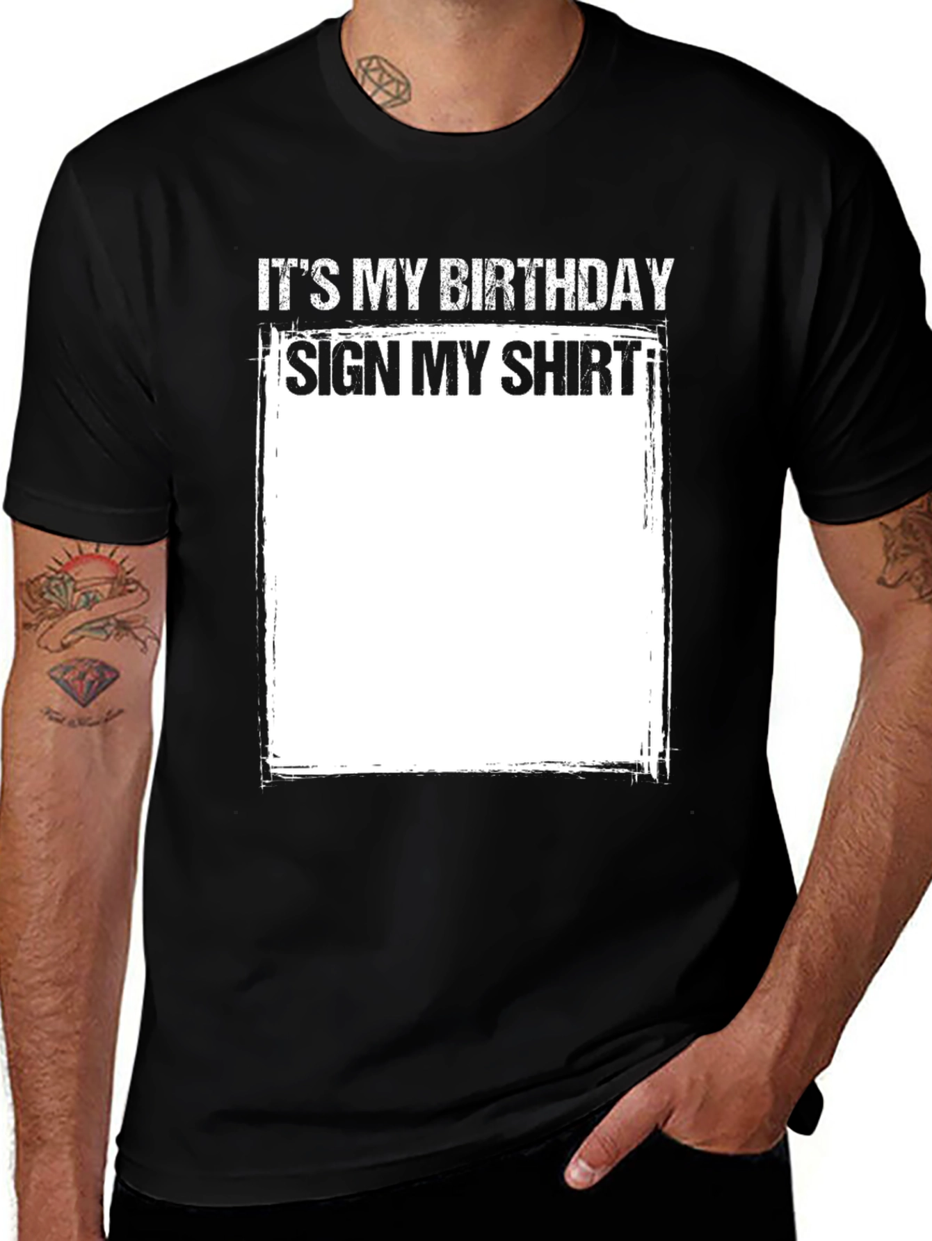 Birthday Sign My Shirt Tee - Fun Party Gift