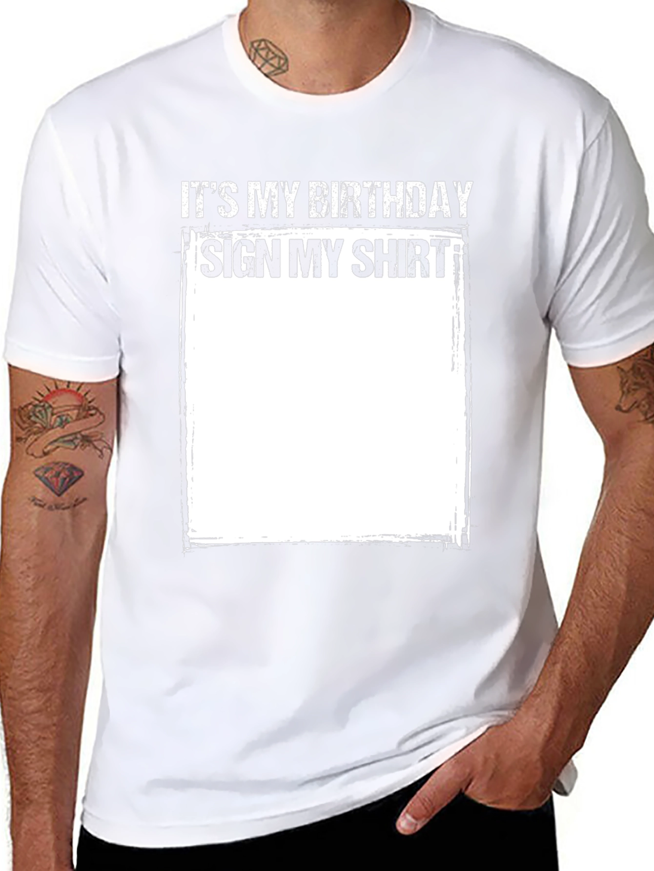 Birthday Sign My Shirt Tee - Fun Party Gift