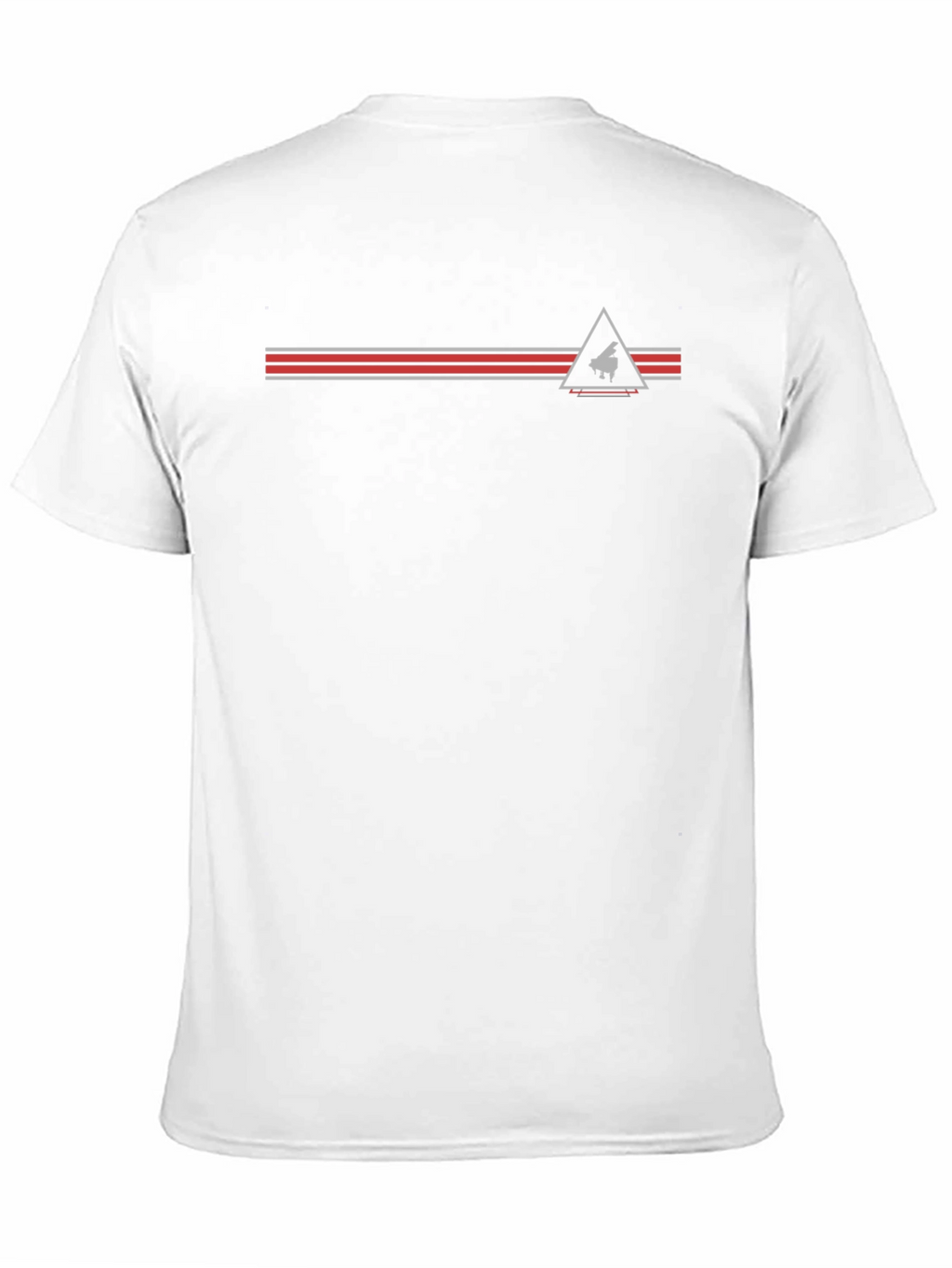Piano Triangle Graphic Tee - Black Cotton Blend