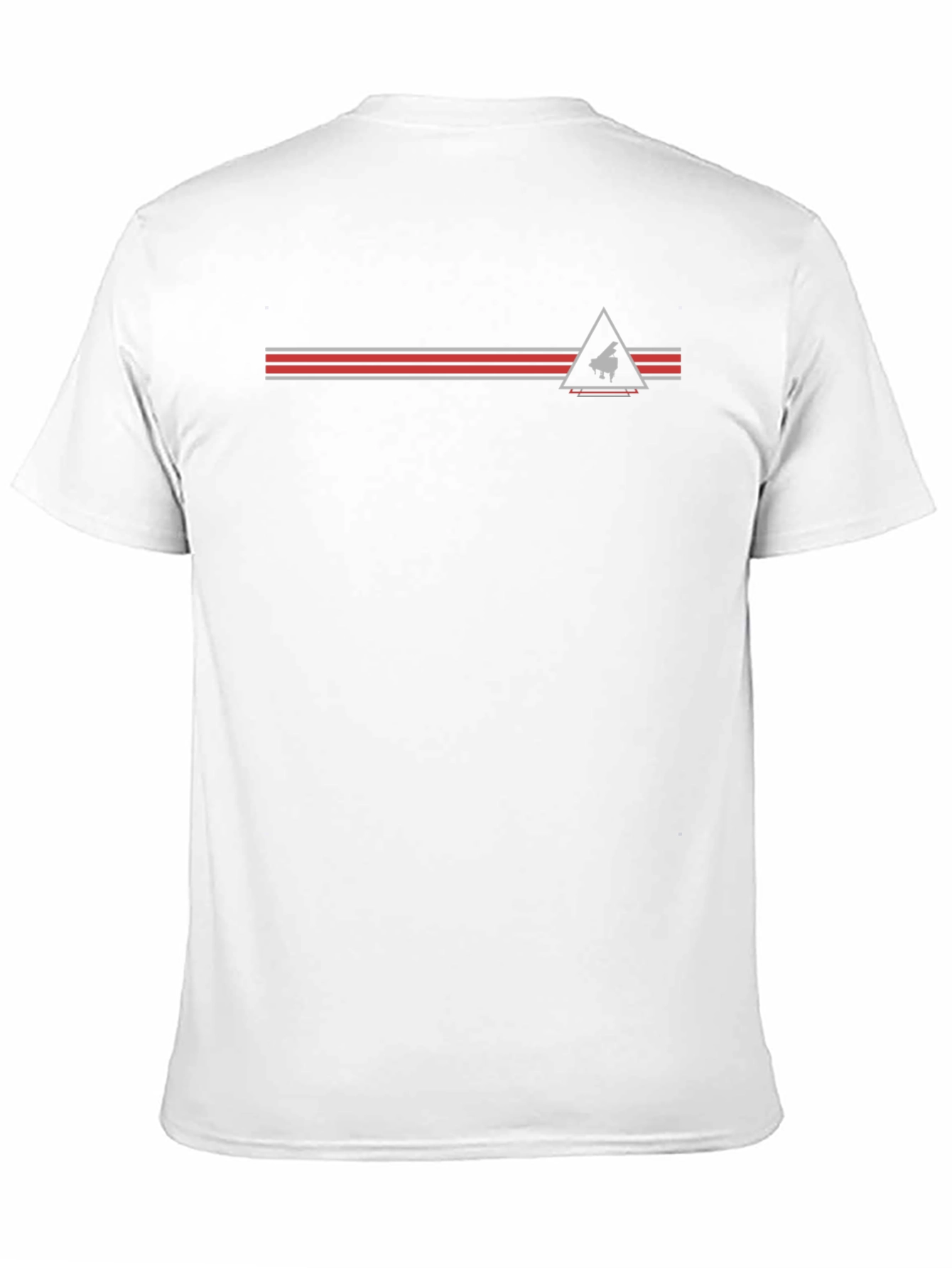 Piano Triangle Graphic Tee - Black Cotton Blend