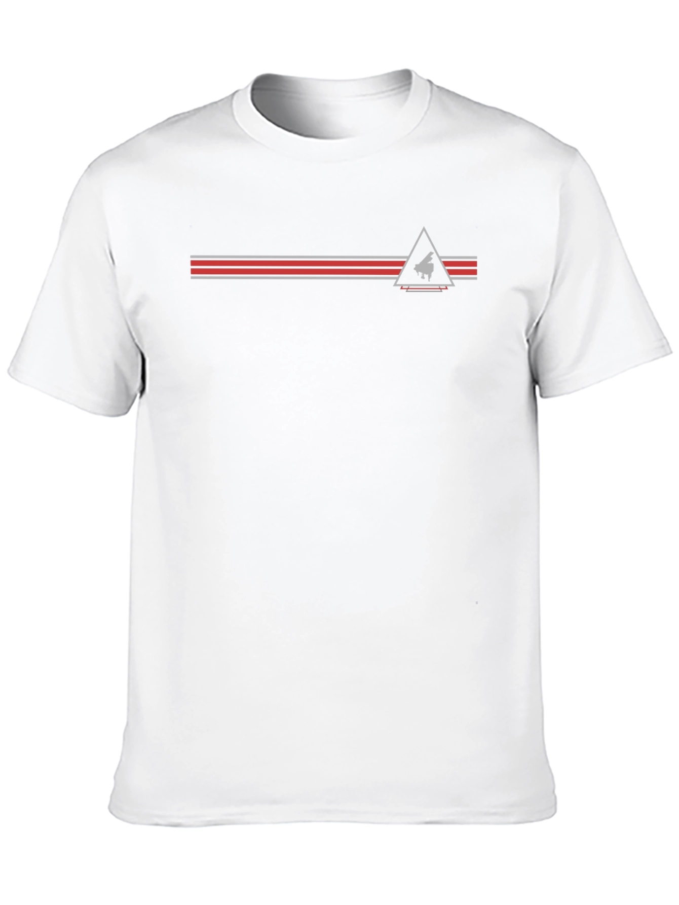 Piano Triangle Graphic Tee - Black Cotton Blend