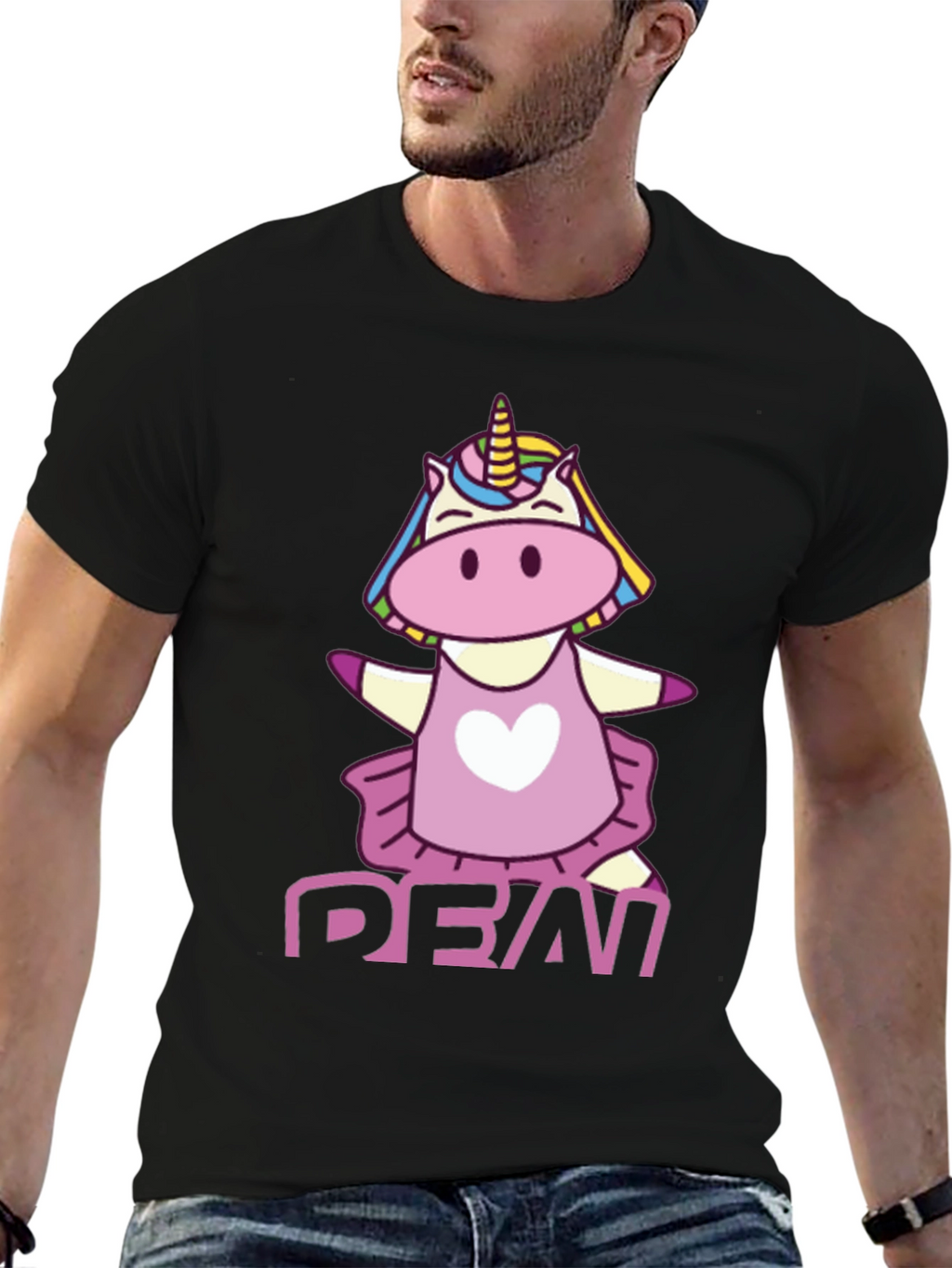 Unicorn Demi Graphic Black T-Shirt