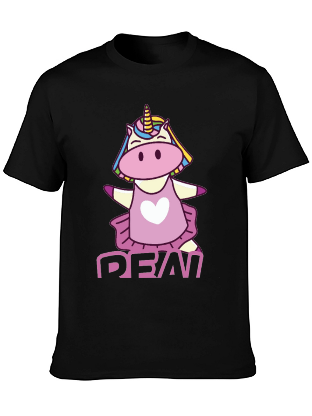 Unicorn Demi Graphic Black T-Shirt
