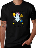 Even Ghosts Need Electrician T-Shirt - Funny Halloween