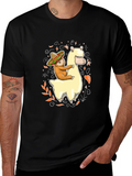 Sloth Riding Llama T-Shirt Funny Fiesta Animal Tee