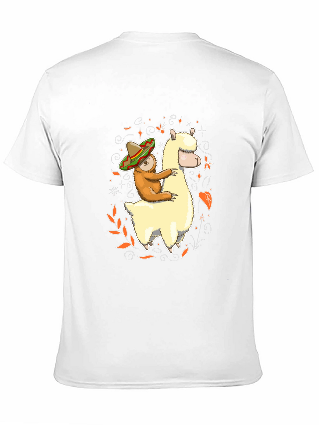 Sloth Riding Llama T-Shirt Funny Fiesta Animal Tee