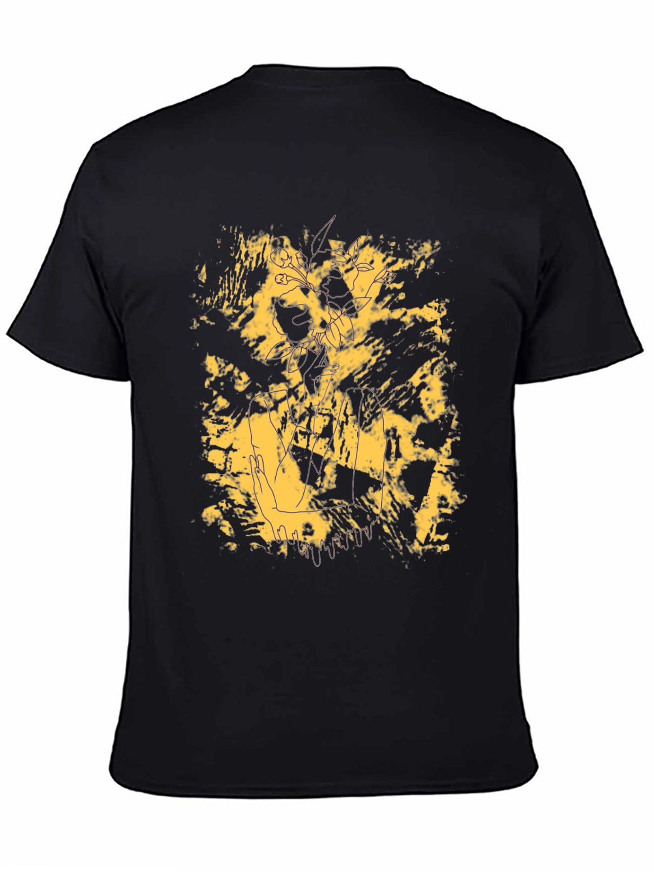 Abstract Floral Graphic T-Shirt - Modern Style