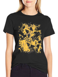 Abstract Floral Graphic T-Shirt - Modern Style