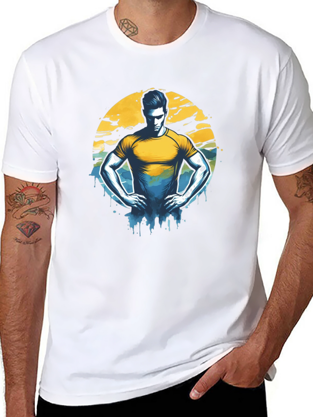 Graphic T-Shirt - Man Illustration