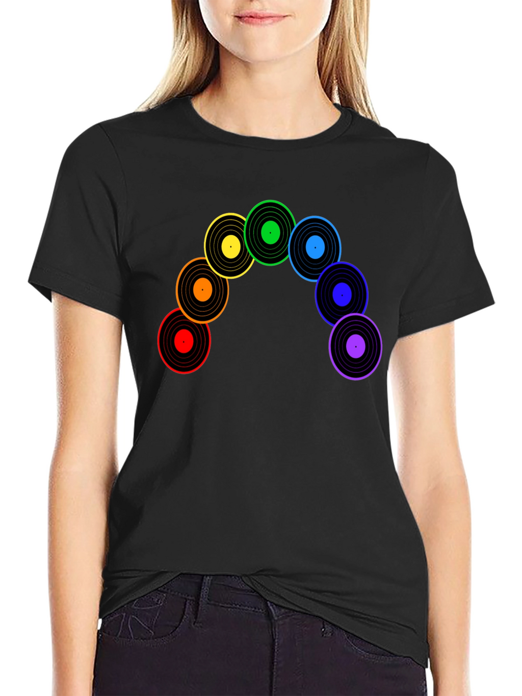 Rainbow Record Vinyl Music T-Shirt
