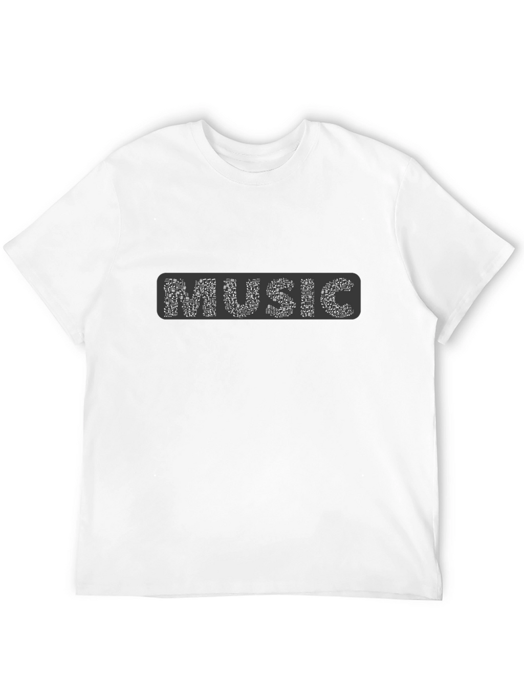 Music Notes Graphic Black T-Shirt