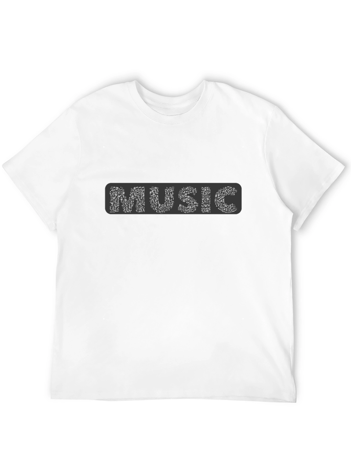 Music Notes Graphic Black T-Shirt