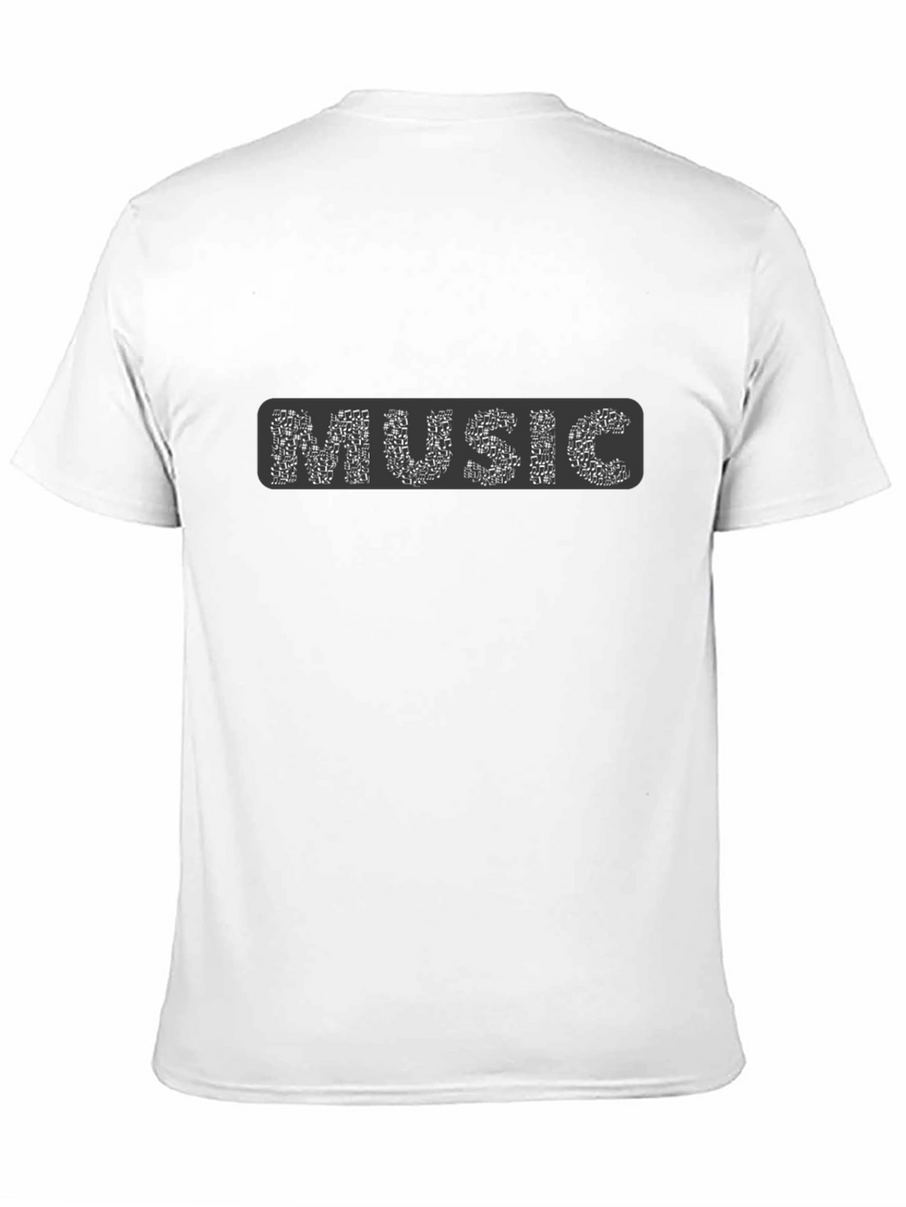 Music Notes Graphic Black T-Shirt