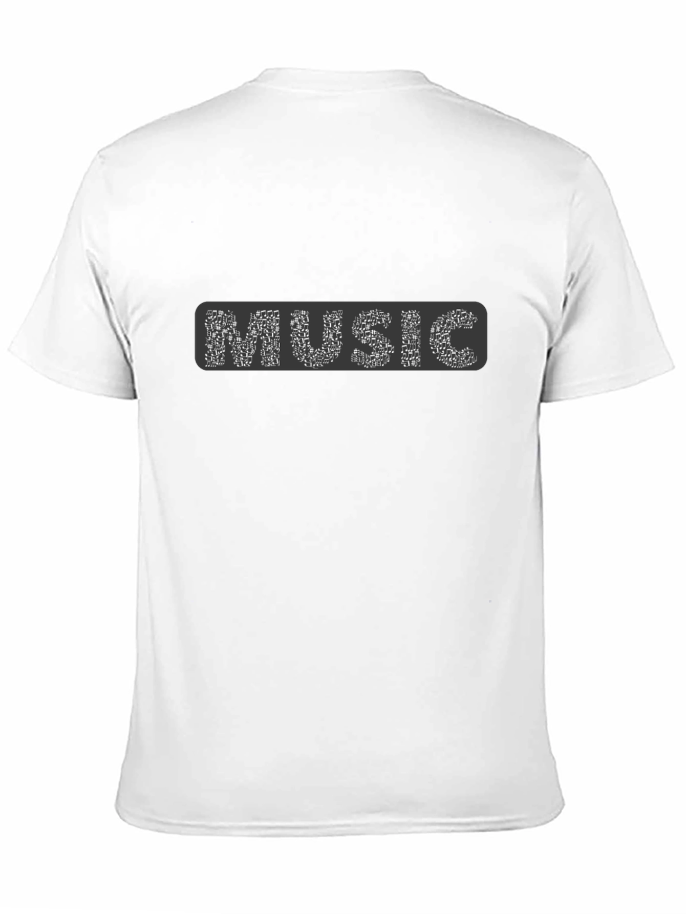 Music Notes Graphic Black T-Shirt